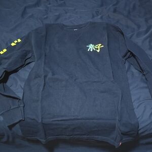 Element Black Crewneck Sweater with Graphic Accents
